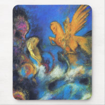 Mousepad: Roger & Angelica 2 by Odilon Redon