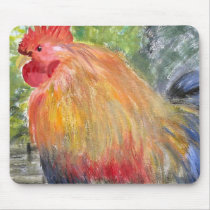 Mousepad Rooster/Chicken Art by sunfluer Mousepad Rooster/Chicken Art