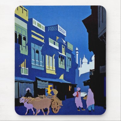 Mousepad Vintage Art India by Zazzle_Vintage