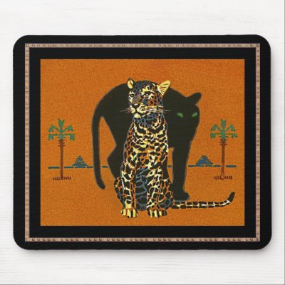 Mousepad Vintage Art Leopard by Zazzle_Vintage