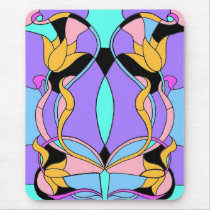 Mousepad Vintage Art Stained Glass Blue by Zazzle_Vintage Mousepad Vintage Art Stained Glass Blue
