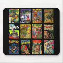 Mousepad Vintage Comic Book Covers Collage