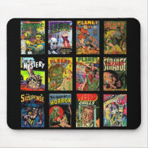 Mousepad Vintage Comic Book Covers Collage