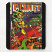 Mousepad Vintage Comic Book Covers Planet