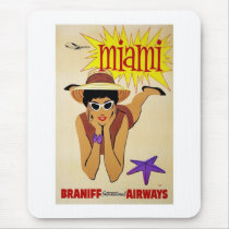 Mousepad-Vintage Miami Advertisement by forbes1954 Mousepad-Vintage Miami Advertisement