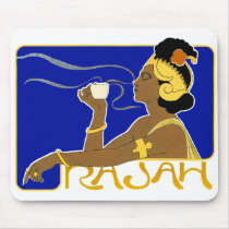 Mousepad: Vintage Rajah Coffee by VintageCabaret Mousepad: Vintage Rajah Coffee