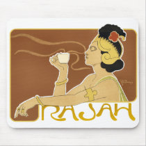 Mousepad: Vintage Rajah Coffee by VintageCabaret Mousepad: Vintage Rajah Coffee