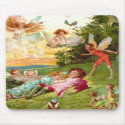 Mousepad-Vintage Valentine's Fairy elves love by forbes1954 Mousepad-Vintage Valentine's Fairy elves love