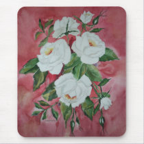 Mousepad White Roses