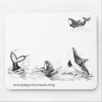 Mousepad with 4 Playful Killer Whales mousepads