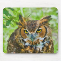 Mousepad with Great Horned Owl mousepads