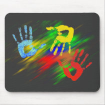 Mousepad with hand prints mousepads