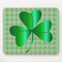 Mousepad with Shamrock Design