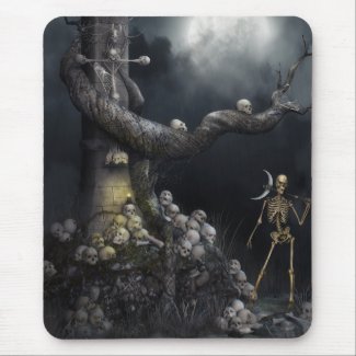 Mousepad with Skull Monument & Grim Reaper mousepad