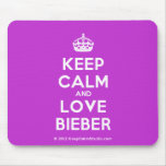 [Crown] keep calm and love bieber  Mousepads