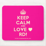 [Crown] keep calm and love ♥ rd!  Mousepads