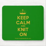 [Knitting crown] keep calm and knit on  Mousepads
