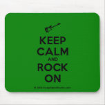 [Electric guitar] keep calm and rock on  Mousepads