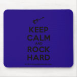 [Electric guitar] keep calm and rock hard  Mousepads
