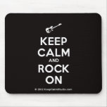 [Electric guitar] keep calm and rock on  Mousepads