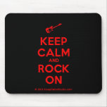 [Electric guitar] keep calm and rock on  Mousepads