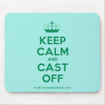 [Knitting crown] keep calm and cast off  Mousepads