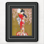 Mousepads Art Japanese Geisha Lady Vintage Poster