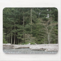 Mouspad with trees and logs, Washington State Mousepad