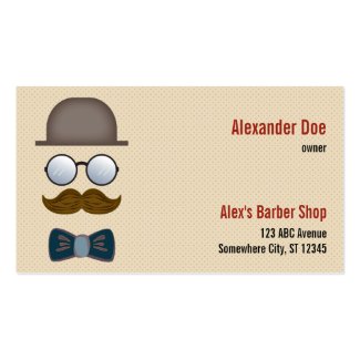 Moustache Barber Shop Business Card