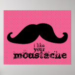 Moustache - Black Sky Series Print