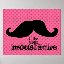 Moustache - Black Sky Series Print