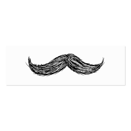 Moustache Card Business Card (front side)