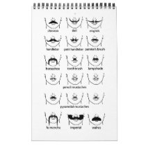 Moustache Chart Wall Calendars