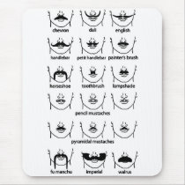 Moustache Chart Mouse Pad