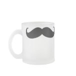 Moustache Glass Coffee Mug disguise funny mustache