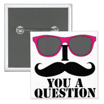 Moustache Humor with Pink Sunglasses