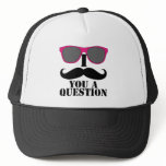 Moustache Humor with Pink Sunglasses Mesh Hats
