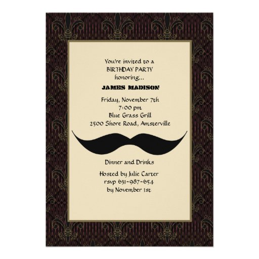 Moustache Invitation