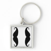 moustache keychain