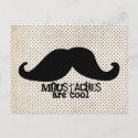 Moustache postcard