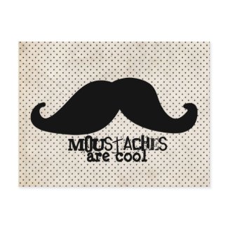 Moustache postcard