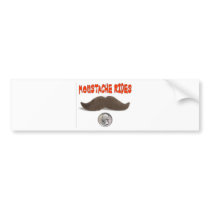 MOUSTACHE RIDES 25 CENTS BUMPER STICKER