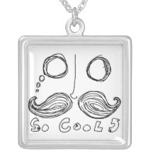 moustaches are so cool necklace