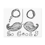 moustaches are so cool postcard