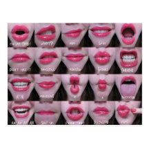 mouth expressions. postcards