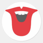 Mouth lips mouth lips round stickers
