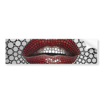 Mouth Made of Circles Bumper Stickers