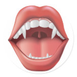 Mouth with Fangs - sticker