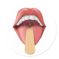 Mouth With Tongue Depressor stickers