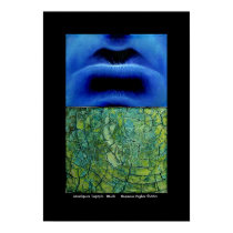 Mouthpiece Triptych - BLUE posters